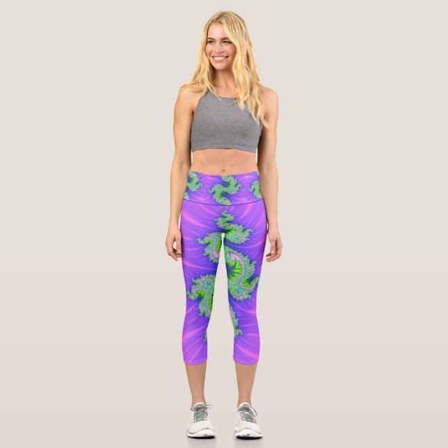 Drache Capri Leggings (Vorderseite)