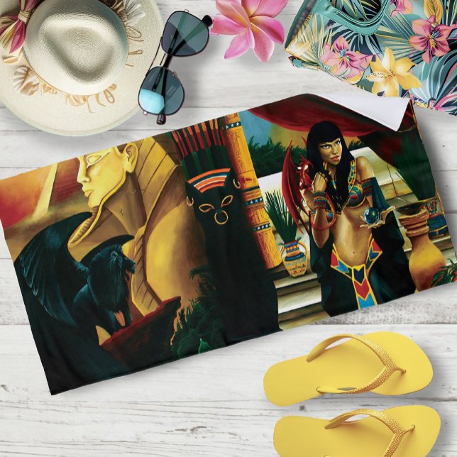 Drache der ägyptischen Königin Strandtuch (Von Creator hochgeladen)