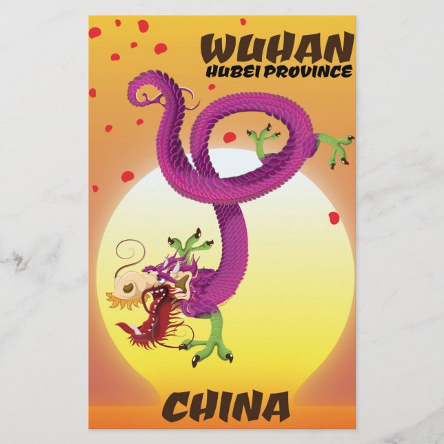 Drache der China Wuhan Hubei Briefpapier (Vorderseite)