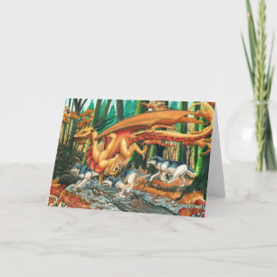 Drache, der Morrow mit Wölfen durch Carla läuft Karte