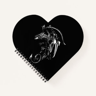 Drache der Nacht Gothic Fantasy Dunkler Himmel Dra Notizbuch