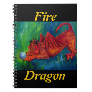 Drache des roten Feuers Notizblock