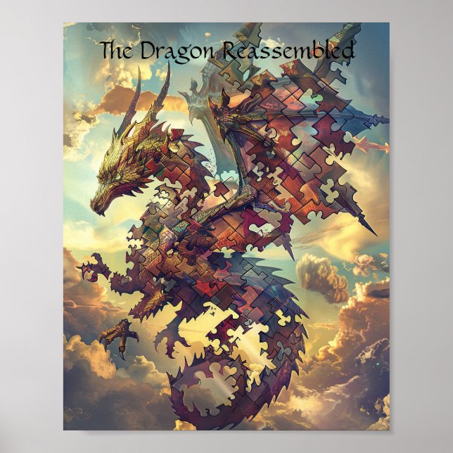 Drache des zerschmetterten Himmelspuzzles Poster (Vorne)