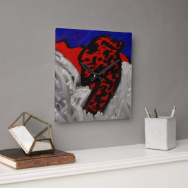 Drache Engel Quadratische Wanduhr