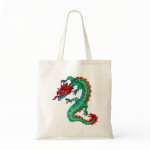 Drache-Entwurf auf Budget-Taschen-Tasche
