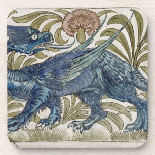 "Drache" Entwurf für eine Fliese (w/c auf Papier) Untersetzer