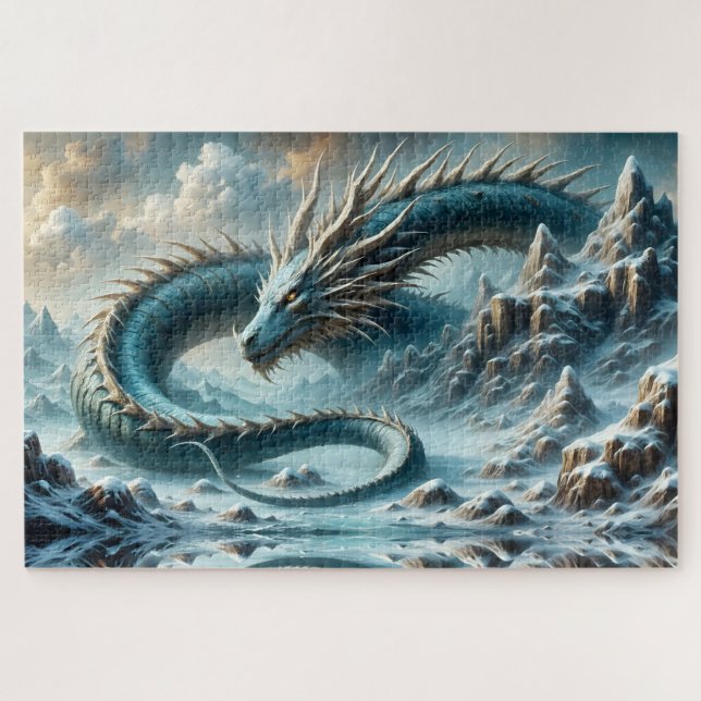 Drache erwacht in einer eisigen Welt (Horizontal)