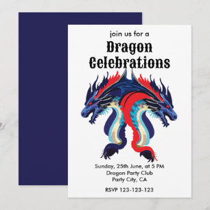 Drache Fantasy Kunst Whimsical Drachenfeiern Einladung