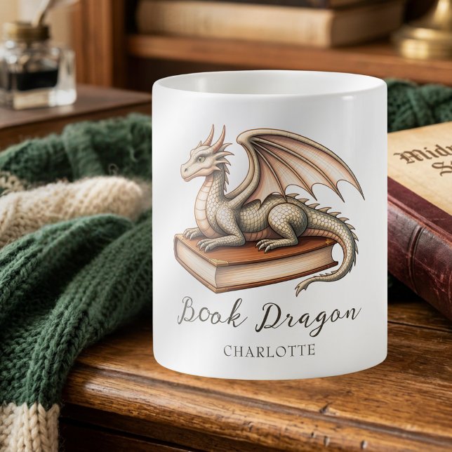 Drache Fantasy-Leser-Geschenk Kaffeetasse (Von Creator hochgeladen)