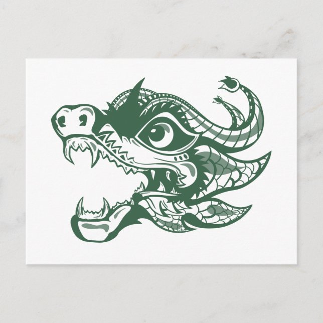 Drache Feiertagspostkarte (Vorderseite)