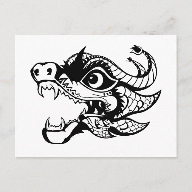 Drache Feiertagspostkarte (Vorderseite)