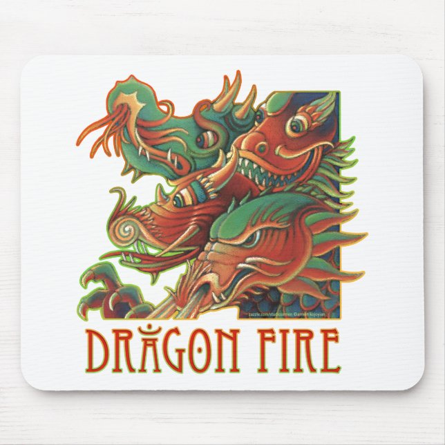 Drache-Feuer Mousepad (Vorne)