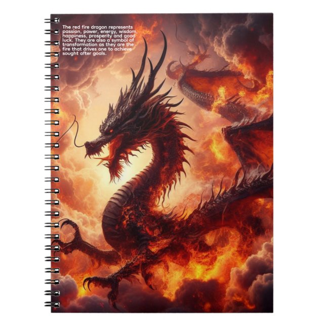 Drache Feuer Notizblock (Vorderseite)