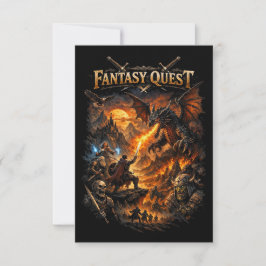 Drache feuers Quest Dankeskarte