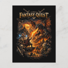 Drache feuers Quest Postkarte