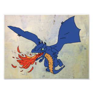 Drache Feuerspeier Fotodruck