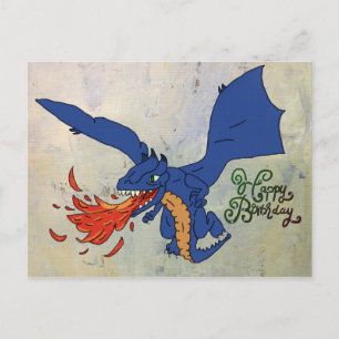 Drache Feuerspezier Postkarte