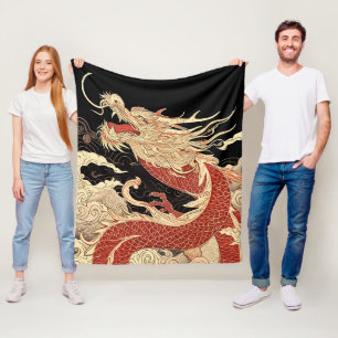 Drache Fleecedecke