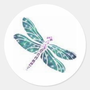 Drache-Fliege Runder Aufkleber