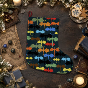 Drache Flügel Blau Flug Fantasy Großer Weihnachtsstrumpf