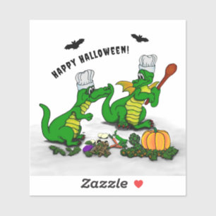 Drache - Frohes Halloween ! Heute werde ich kochen Aufkleber