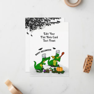 Drache - Frohes Halloween ! Heute werde ich kochen Mitteilungskarte