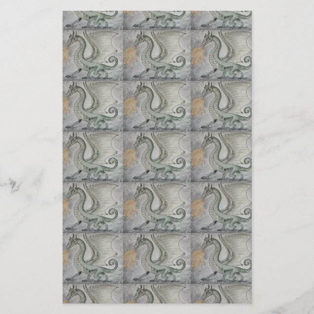 Drache für das Feueratmen Briefpapier (Vorderseite)