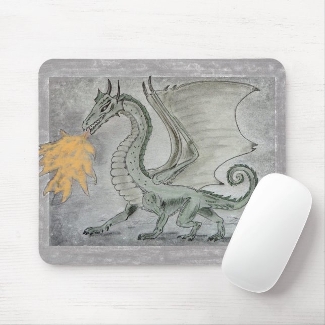Drache für das Feueratmen Mousepad (Mit Mouse)