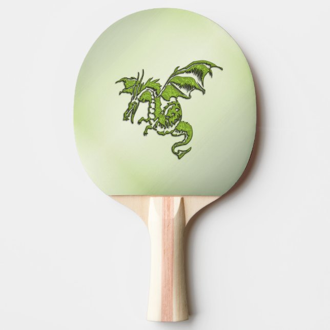 Drache für grüne Kämpfe Tischtennis Schläger (Vorderseite)