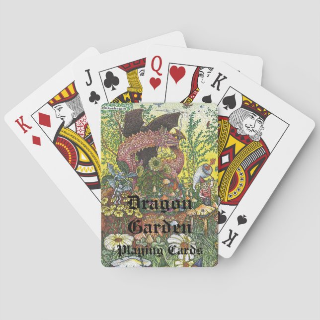 Drache-Garten-Spielkarten Spielkarten (Rückseite)
