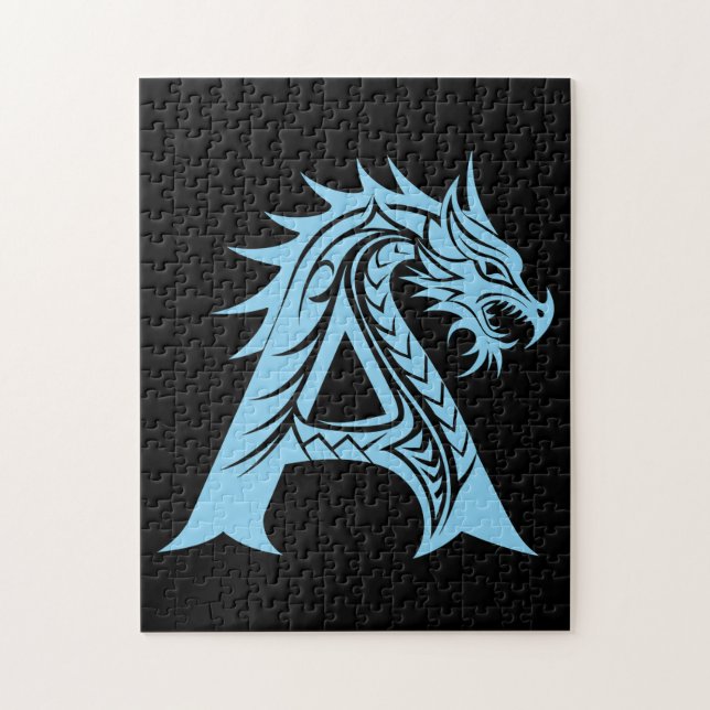 Drache gestalteter Buchstabe A, Drachenalphabet, M (Vertikal)