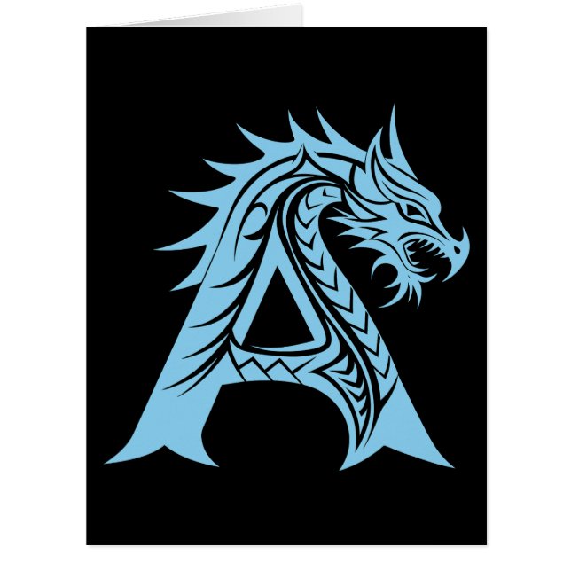 Drache gestalteter Buchstabe A, Drachenalphabet, M (Vorderseite)