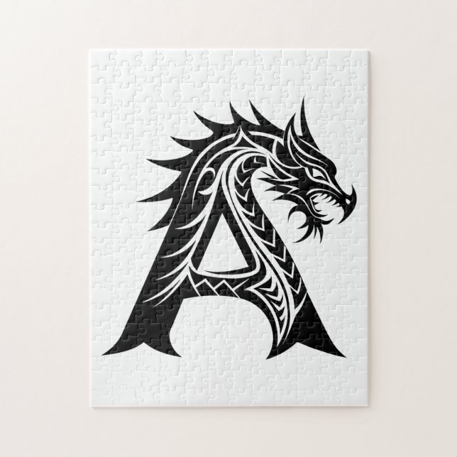 Drache gestalteter Buchstabe A, Drachenalphabet, M (Vertikal)