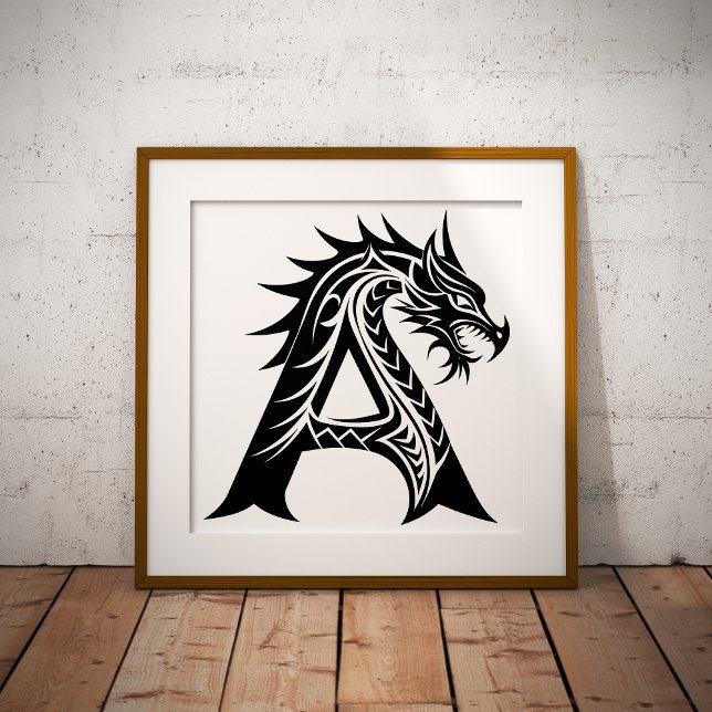 Drache gestalteter Buchstabe A, Drachenalphabet, M Poster (Von Creator hochgeladen)