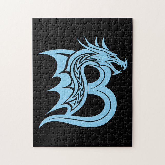 Drache gestalteter Buchstabe B, Drachenalphabet, M (Vertikal)