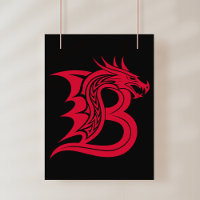 Drache gestalteter Buchstabe B, Drachenalphabet, M