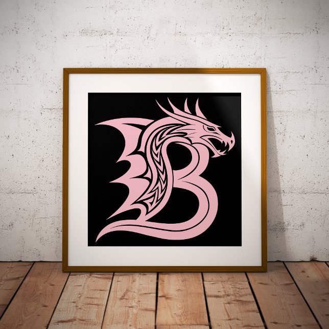 Drache gestalteter Buchstabe B, Drachenalphabet, M Poster (Von Creator hochgeladen)