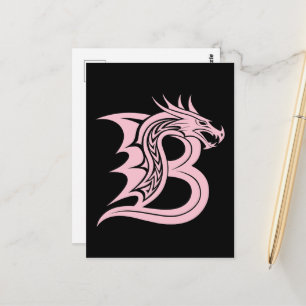 Drache gestalteter Buchstabe B, Drachenalphabet, M Postkarte