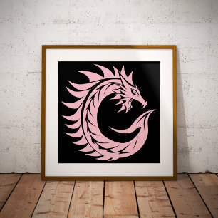 Drache gestalteter Buchstabe C, Drachenalphabet, M Fotodruck