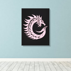 Drache gestalteter Buchstabe C, Drachenalphabet, M Leinwanddruck