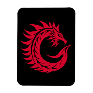 Drache gestalteter Buchstabe C, Drachenalphabet, M Magnet