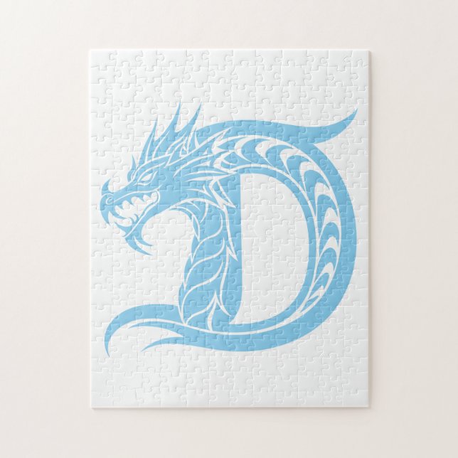 Drache gestalteter Buchstabe D, Drachenalphabet, M (Vertikal)
