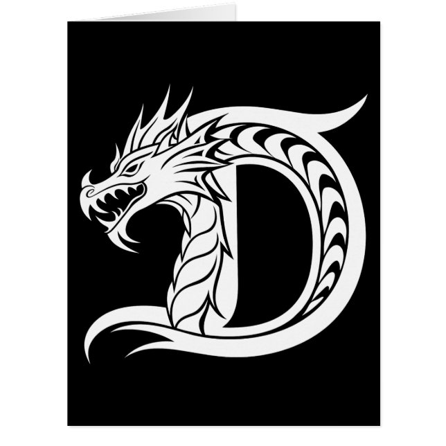 Drache gestalteter Buchstabe D, Drachenalphabet, M (Vorderseite)