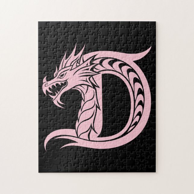 Drache gestalteter Buchstabe D, Drachenalphabet, M (Vertikal)