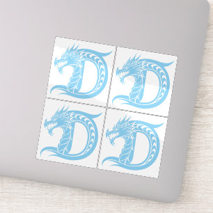 Drache gestalteter Buchstabe D, Drachenalphabet, M Aufkleber