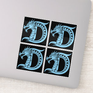 Drache gestalteter Buchstabe D, Drachenalphabet, M Aufkleber