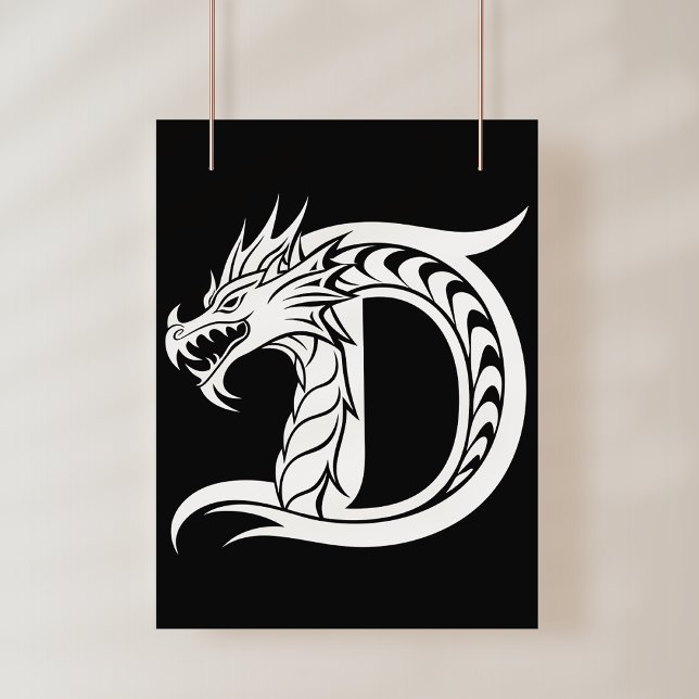 Drache gestalteter Buchstabe D, Drachenalphabet, M Poster (Von Creator hochgeladen)