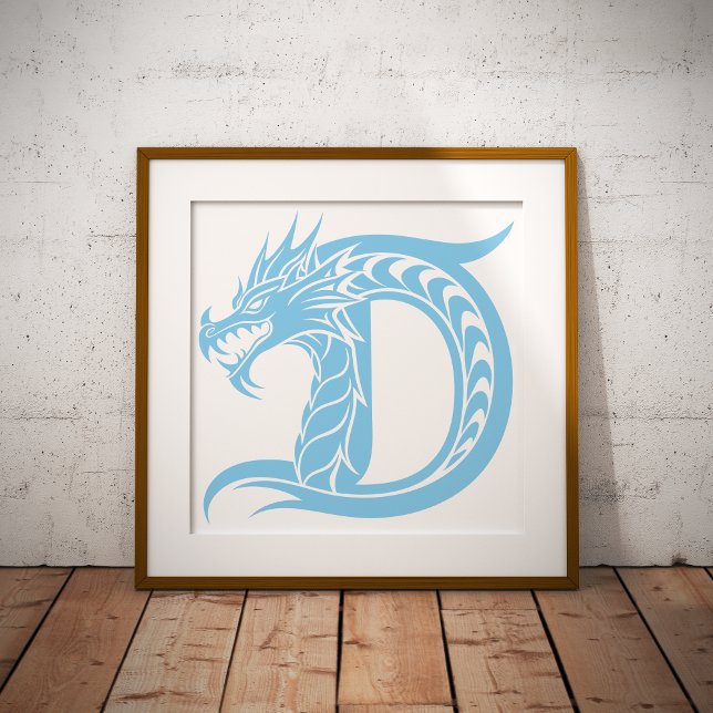 Drache gestalteter Buchstabe D, Drachenalphabet, M Poster (Von Creator hochgeladen)