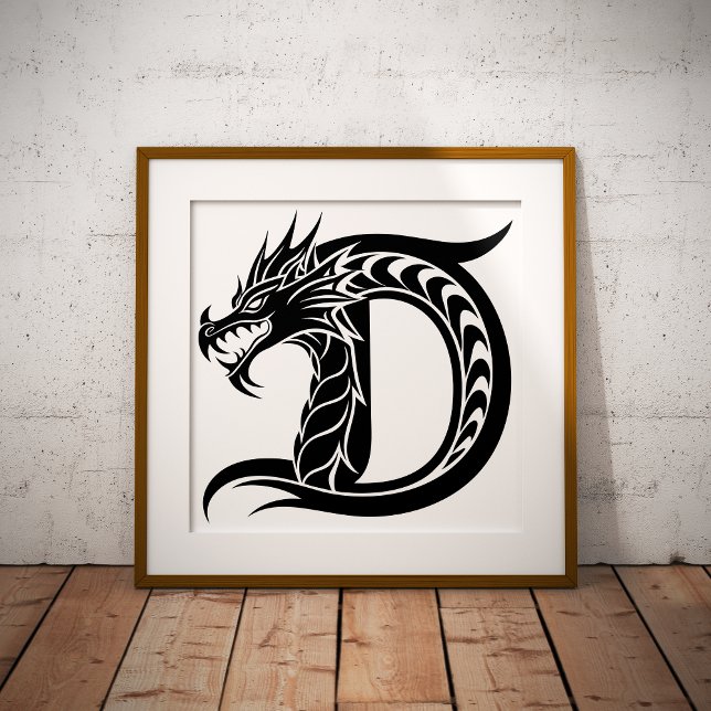 Drache gestalteter Buchstabe D, Drachenalphabet, M Poster (Von Creator hochgeladen)