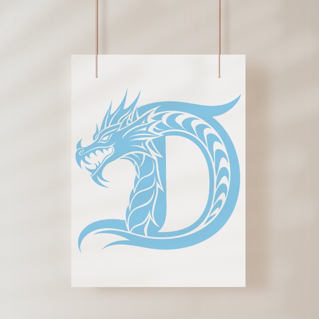 Drache gestalteter Buchstabe D, Drachenalphabet, M Poster (Von Creator hochgeladen)